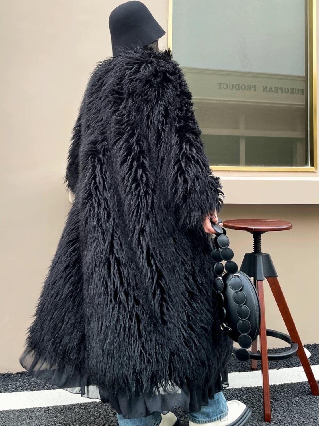 ロングファーコート フェイクファー ロングファーコート ロング丈 