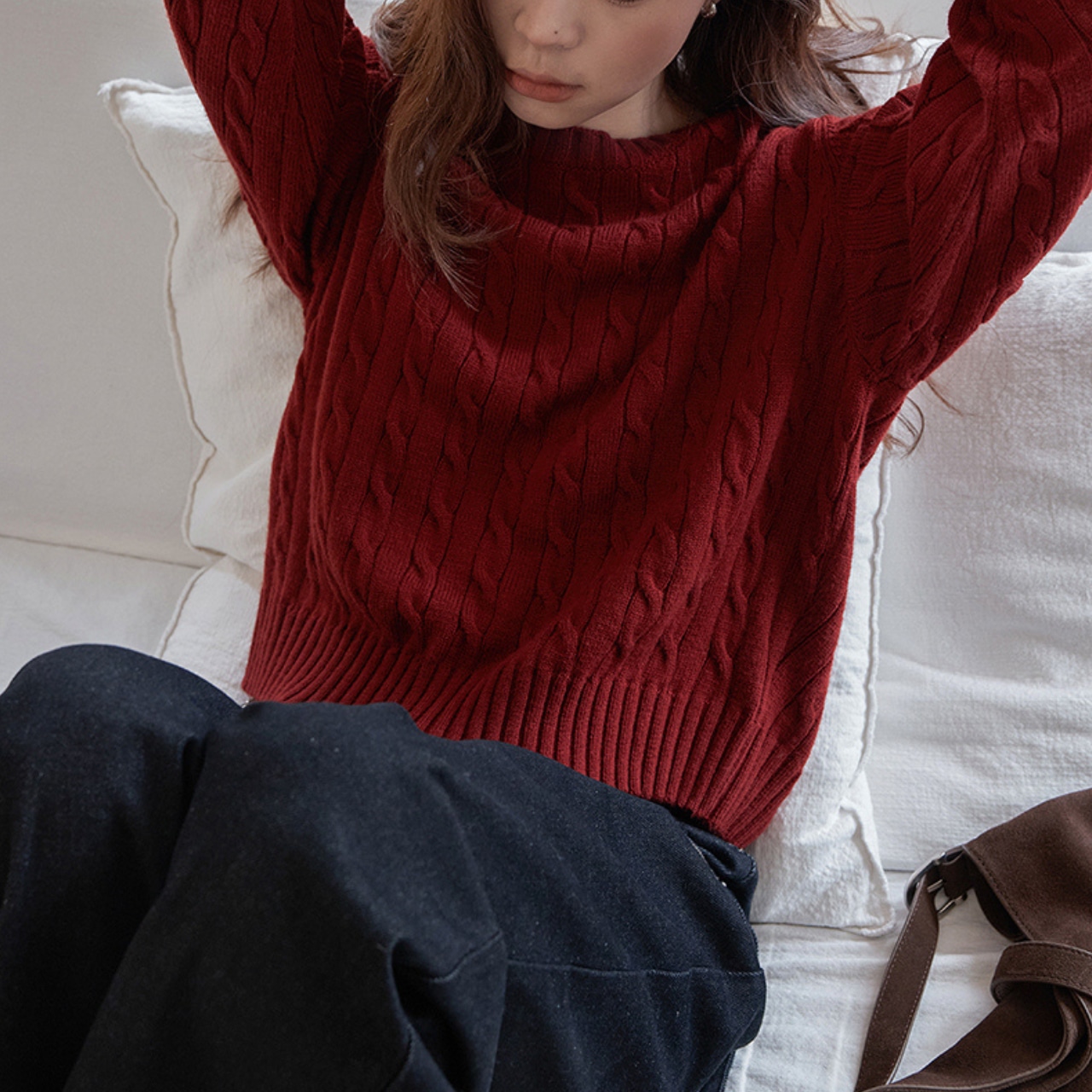 Cable Knit Pullover T3820