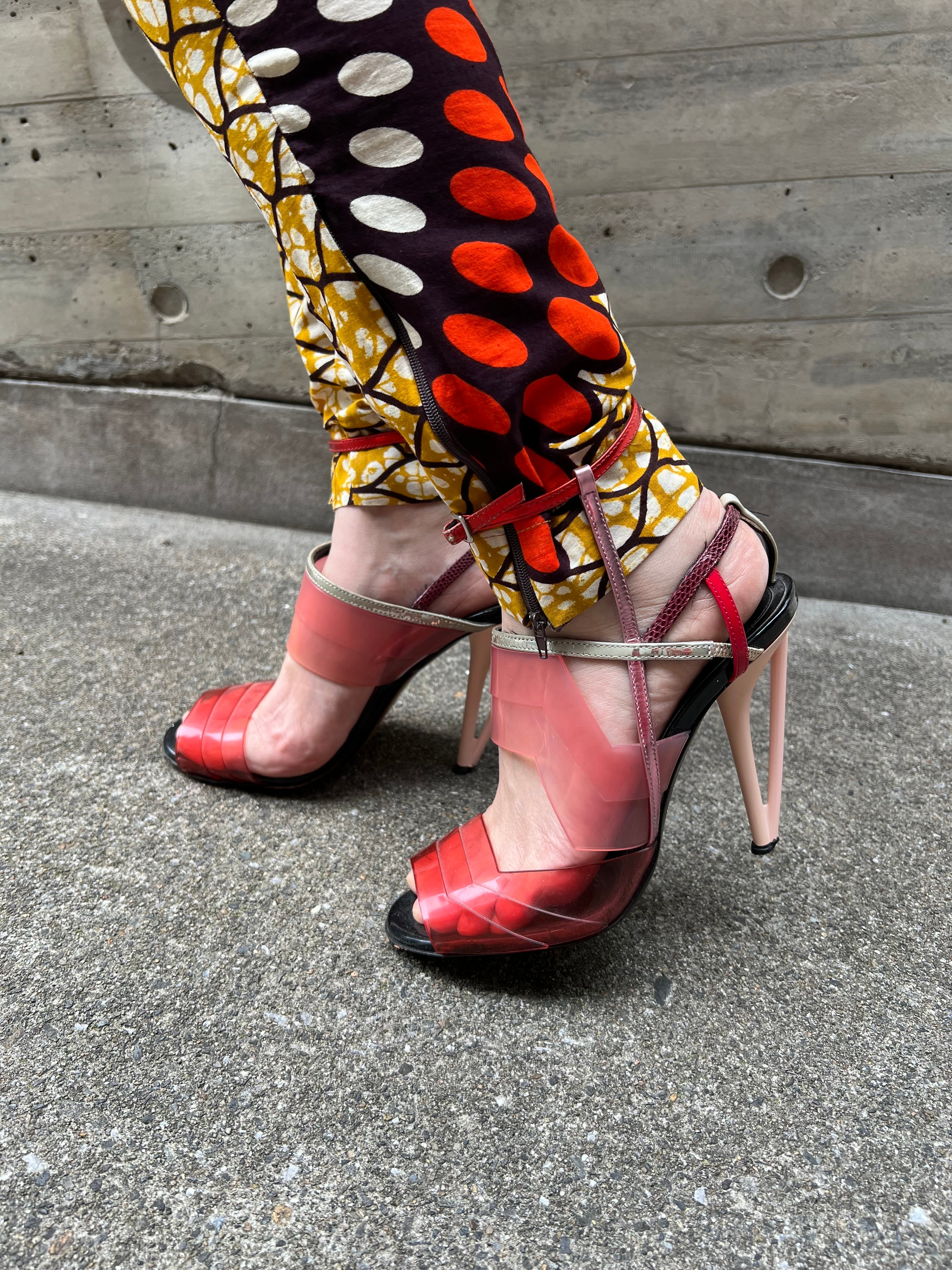 Vintage african batik cotton pants suits ( ヴィンテージ アフリカン