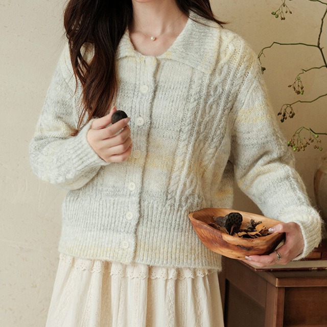 Pastel Gradient Knit Cardigan　R0232
