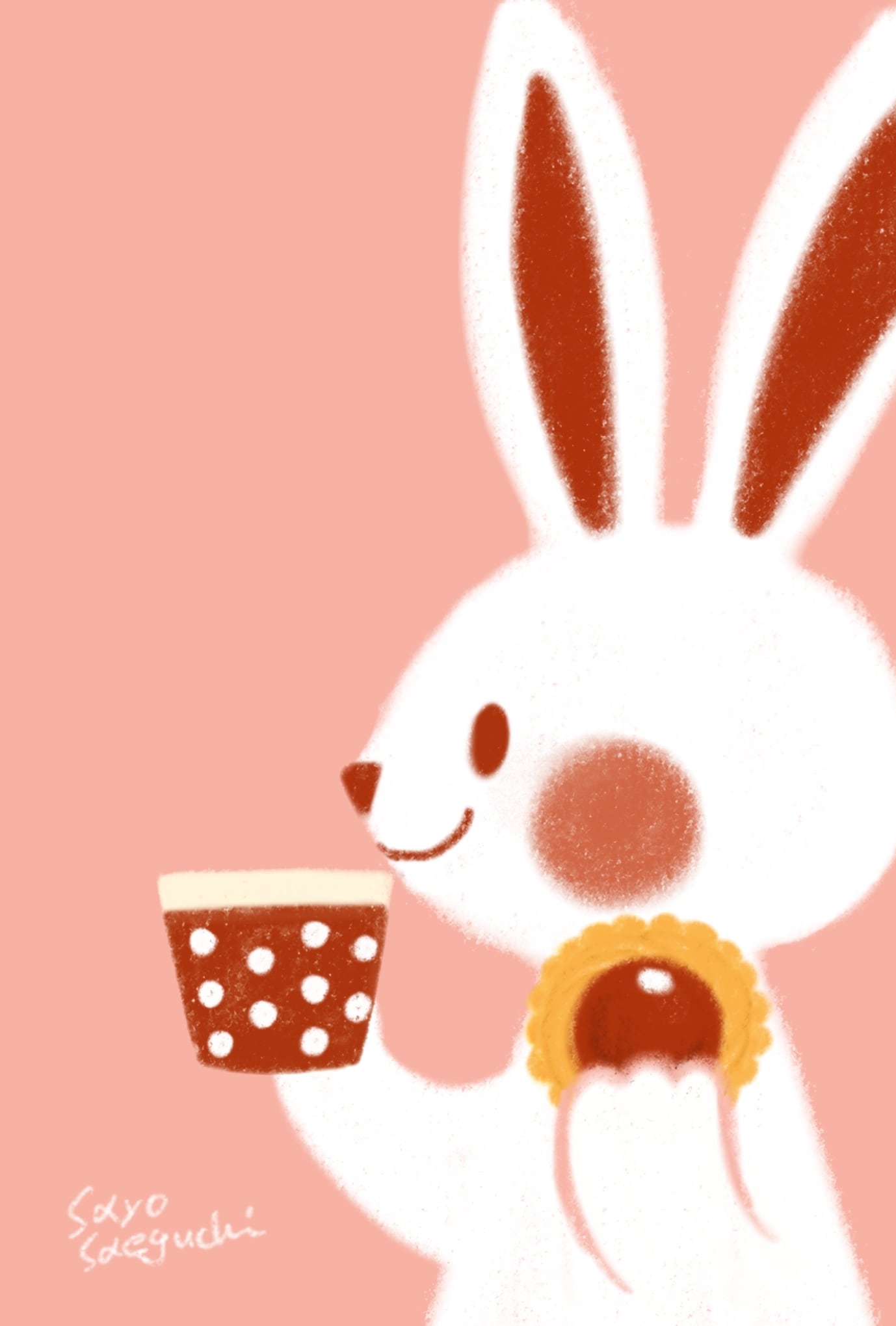 ポストカード】いちごうさぎセット | saeguchi_sayo