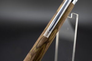 【魅惑の黒い紋様】黒柿 孔雀杢 極上 ② silver BP