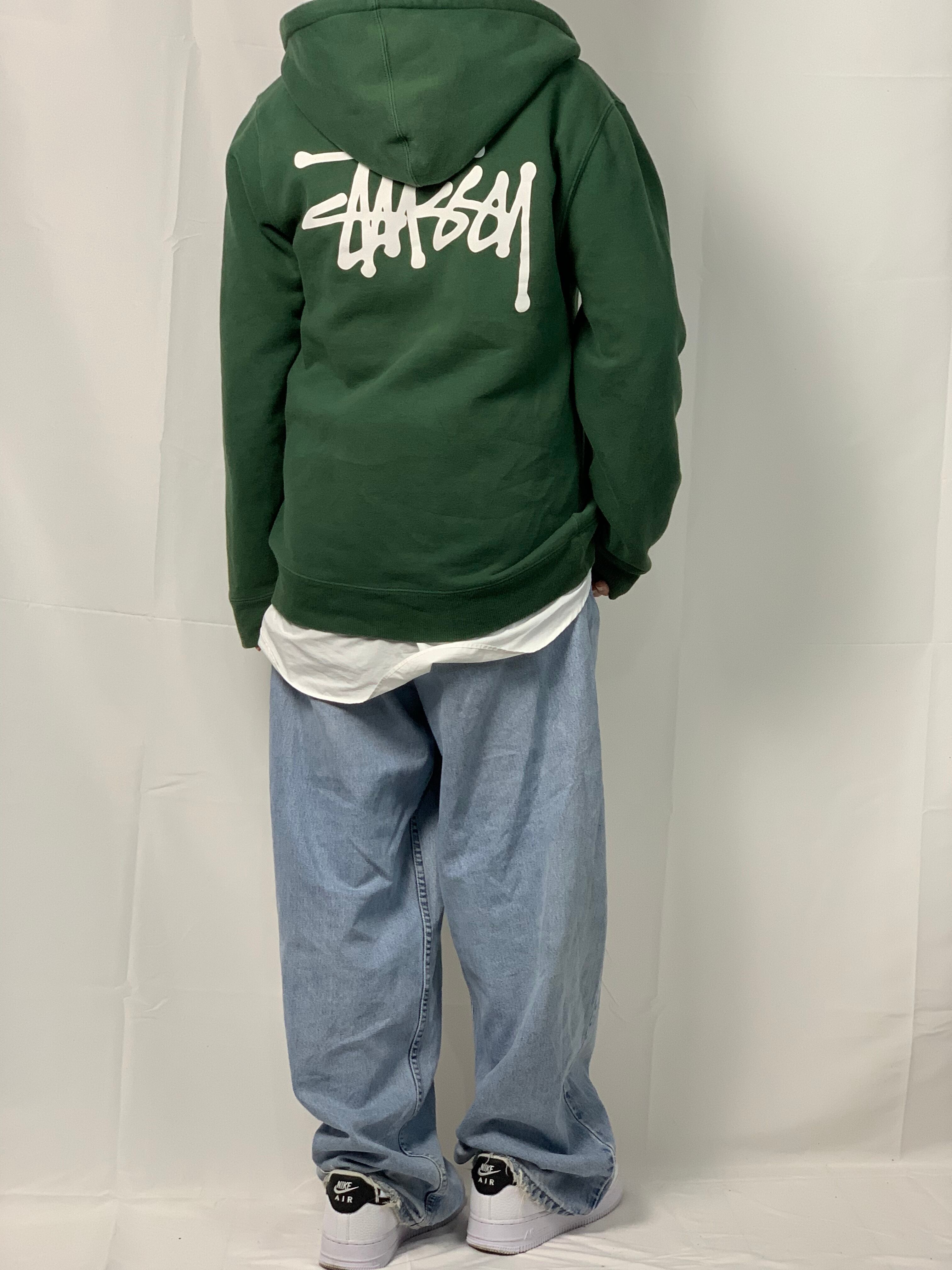 人気！入手困難ストックロゴ【stussy】スウェットフルジップパーカー