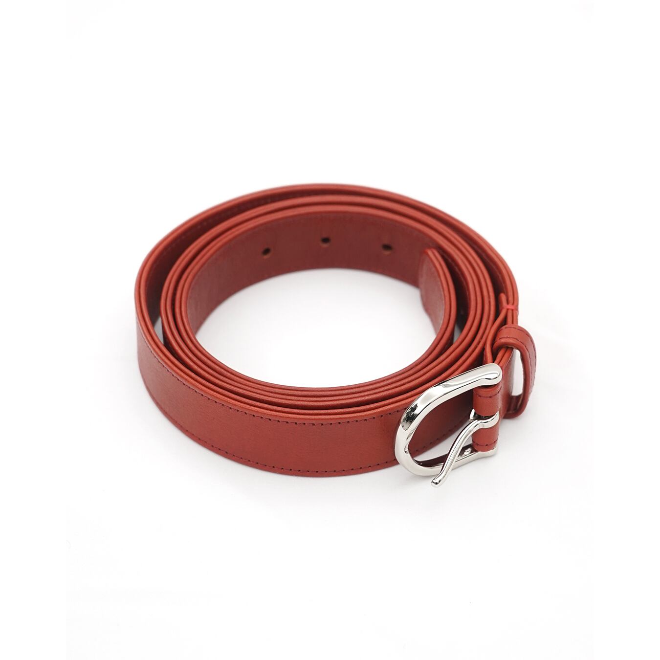 kujaku] (クジャク) A-187 Leather Belt (Vermilion) | Clique Tokyo