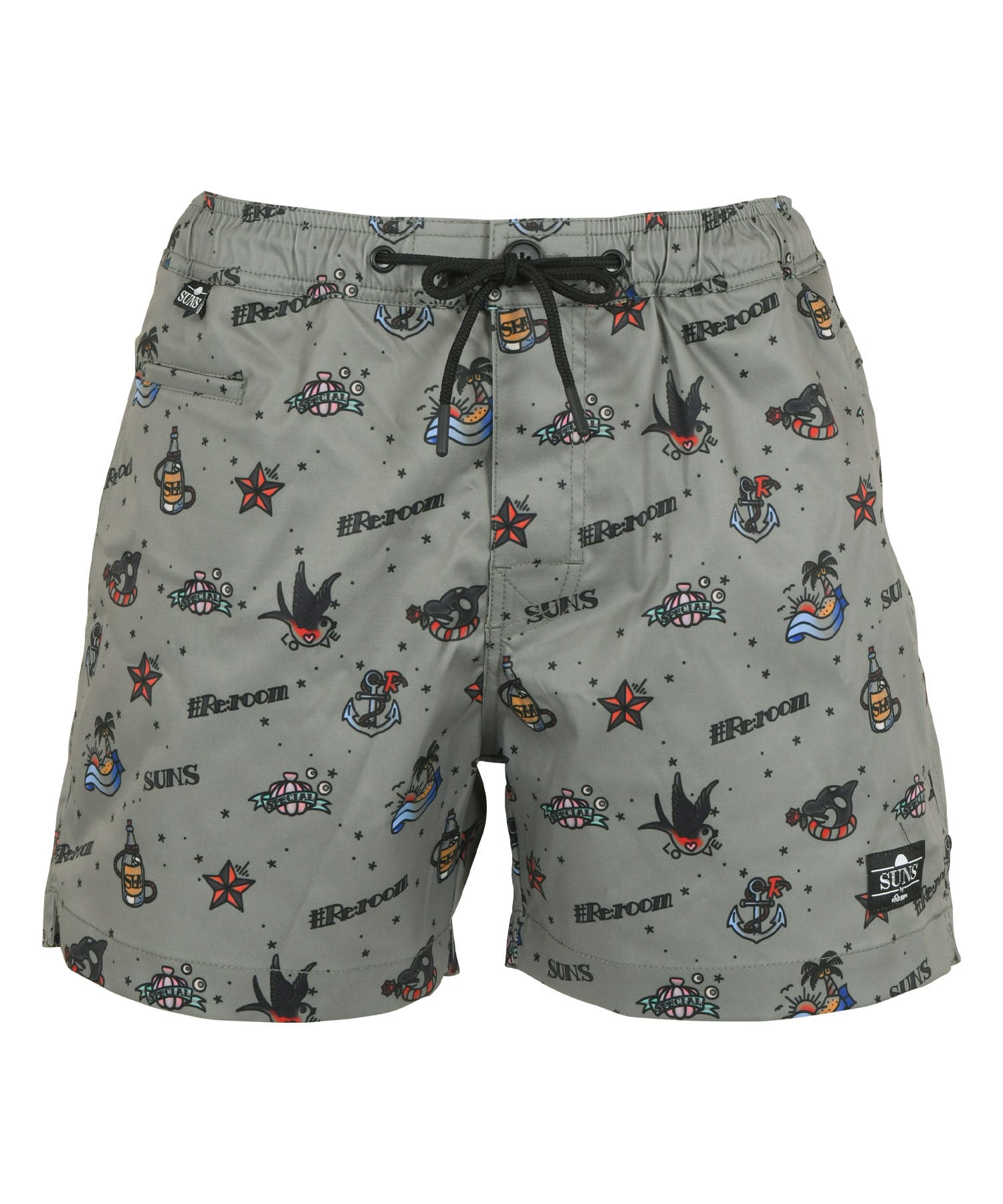 SUNS】SUNS OLD SCHOOL PATTERN STRETCH BOARD SHORTS［RSW053］ | #Re