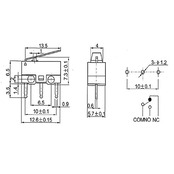Youmile 20個のマイクロスイッチAC 1A 125V 3ピンSPDT NO + NCヒンジレバーArduino用モーメンタリプッシュボタンマイクロリミットスイッチ