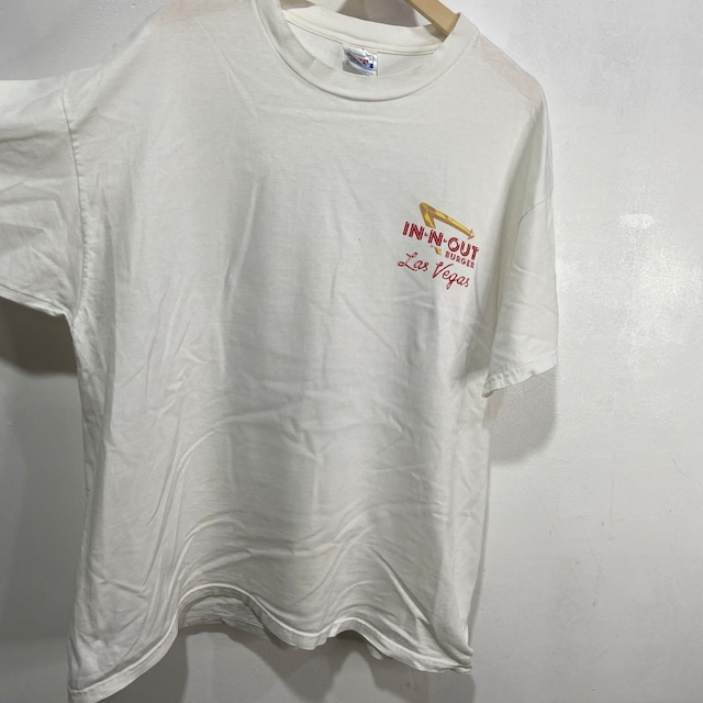 『送料無料』90s IN-N-OUT BURGER 両面プリントTシャツ　白　ラスベガス