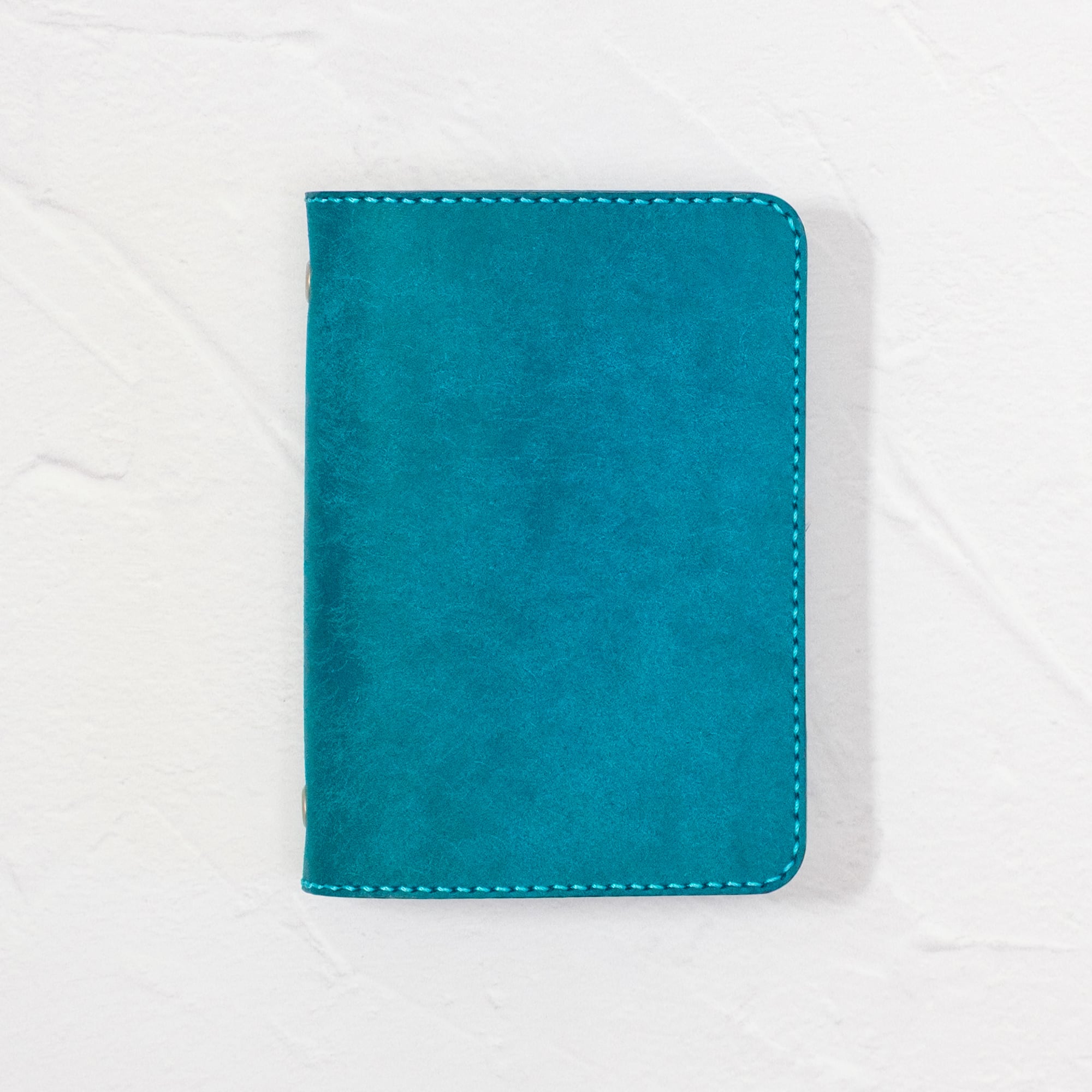 andloom システム手帳カバー ミニ6 MARGOT（ターコイズブルー）｜本革