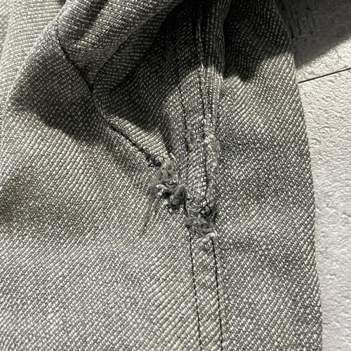 50s MANLTH 刺繍タグ ごま塩 ブラックシャンブレー アトリエコート 詳細写真20