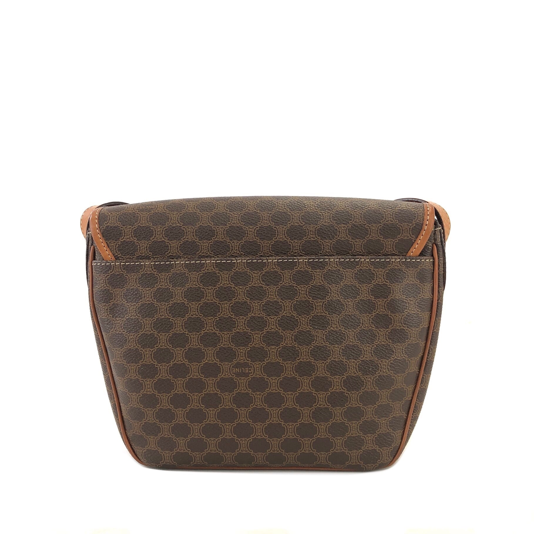 CELINE セリーヌ ブラゾン型押し PVC レザー フラップ ショルダー