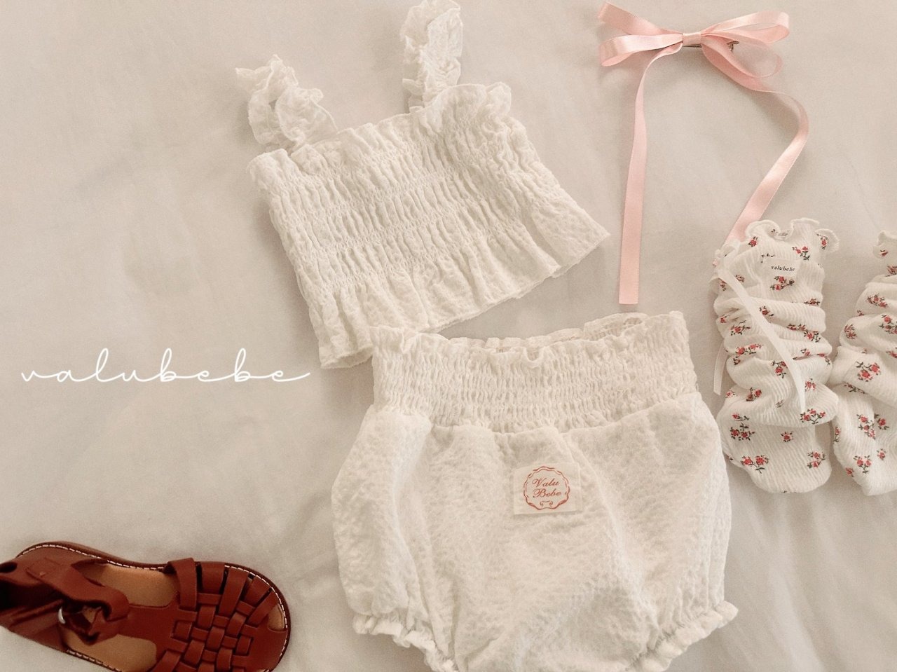 [valubebe] Floral ribbon lint roller / [벨루베베] 플로랄리본돌돌이