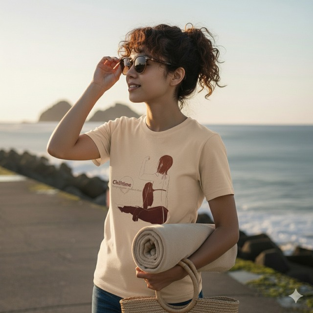 Chilltime-Tシャツ・レディース(ナチュラル)