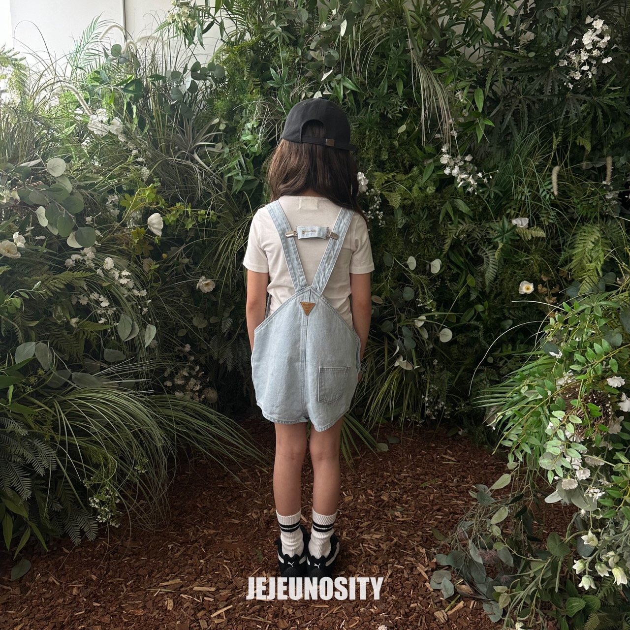 【jejeunosity】ベリーショートオーバーオール サロペット ライトデニム 90〜120cm 240702 - 3