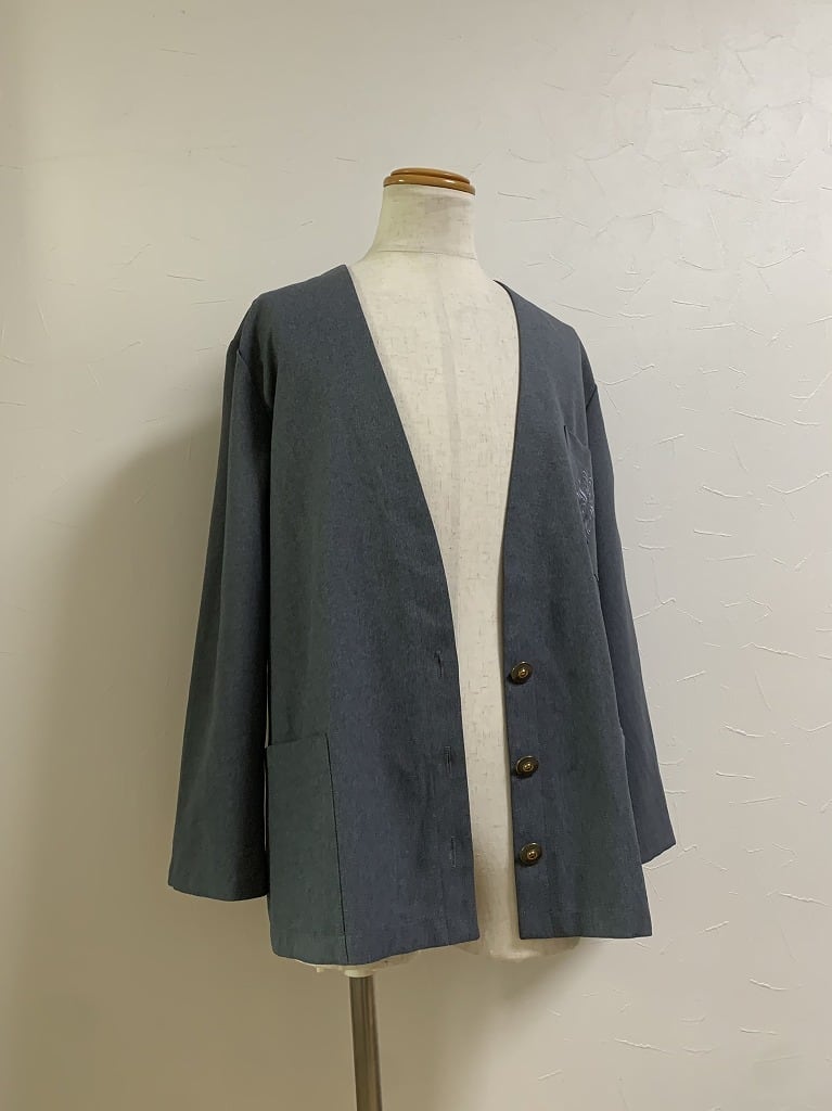 1980's Embroidery Design No Collar Jacket