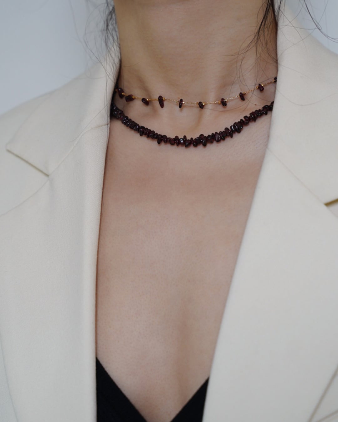 ガーネットチョーカーネックレス G25127