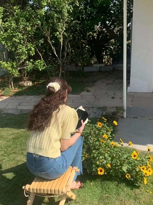 襟付き半袖ニット AJ22155-2335