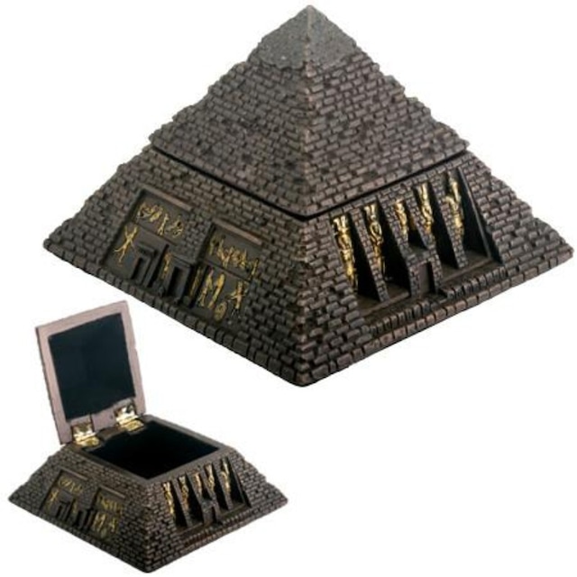 YTC8473 エジプシャン古代エジプト　ピラミッド　砂岩風　小箱置物・小箱・古代エジプト