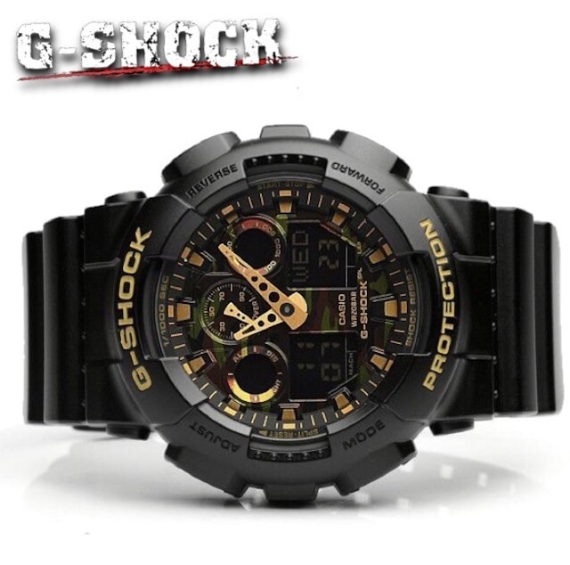 【CASIO】G-SHOCK カモフラージュ 腕時計/ベッカム/カモフラ/GOLD