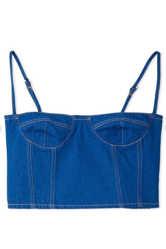 null. denim bustier デニムビスチェ Blue | planet3rd