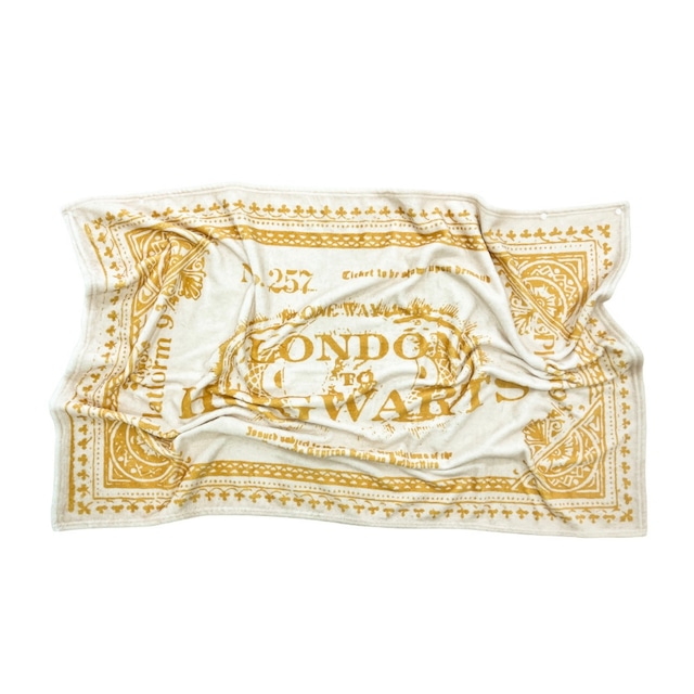 【韓国限定】harry potter ticket blanket / ハリーポッター チケット ブランケット 毛布 膝掛け 公式グッズ