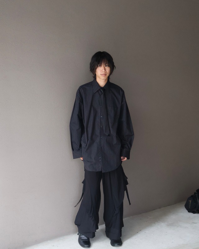 Oversized pinstripe shirt
