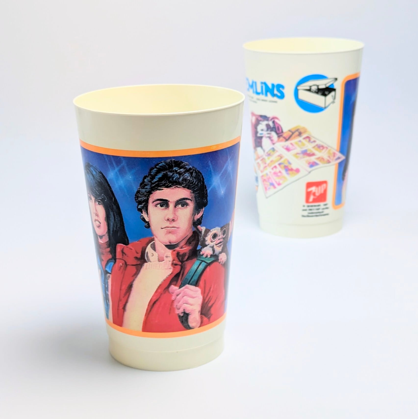 ☆VINTAGE1984☆【 Gremlins / グレムリン 】1984年製 Gremlins × Gulf × 7up プロモーション用シアターカップ / ドリンクカップ　〚アメリカン雑貨 アメトイ〛