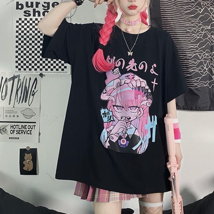 サマースタンダードプリントTシャツ レトロ 夏物 ケッペル70774659317