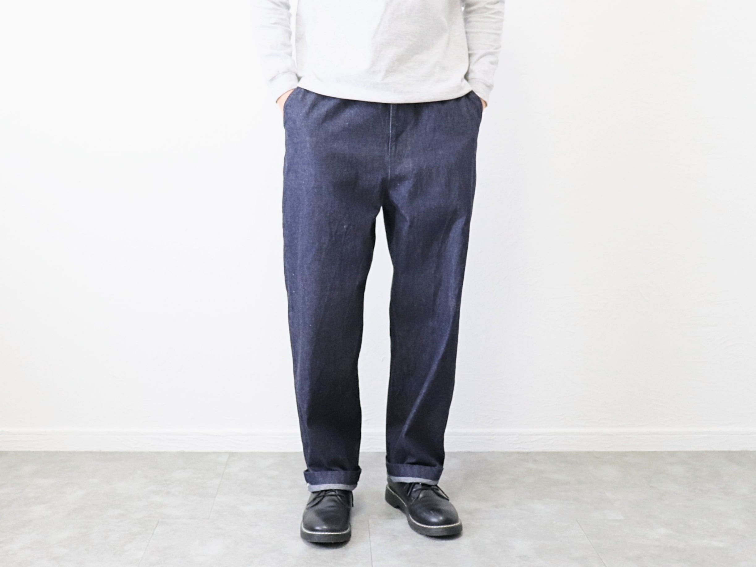 have a good day / DENIM RELAX TROUSER PANTS - NAVY　ハブアグッドデイ / デニムリラックストラウザーパンツ