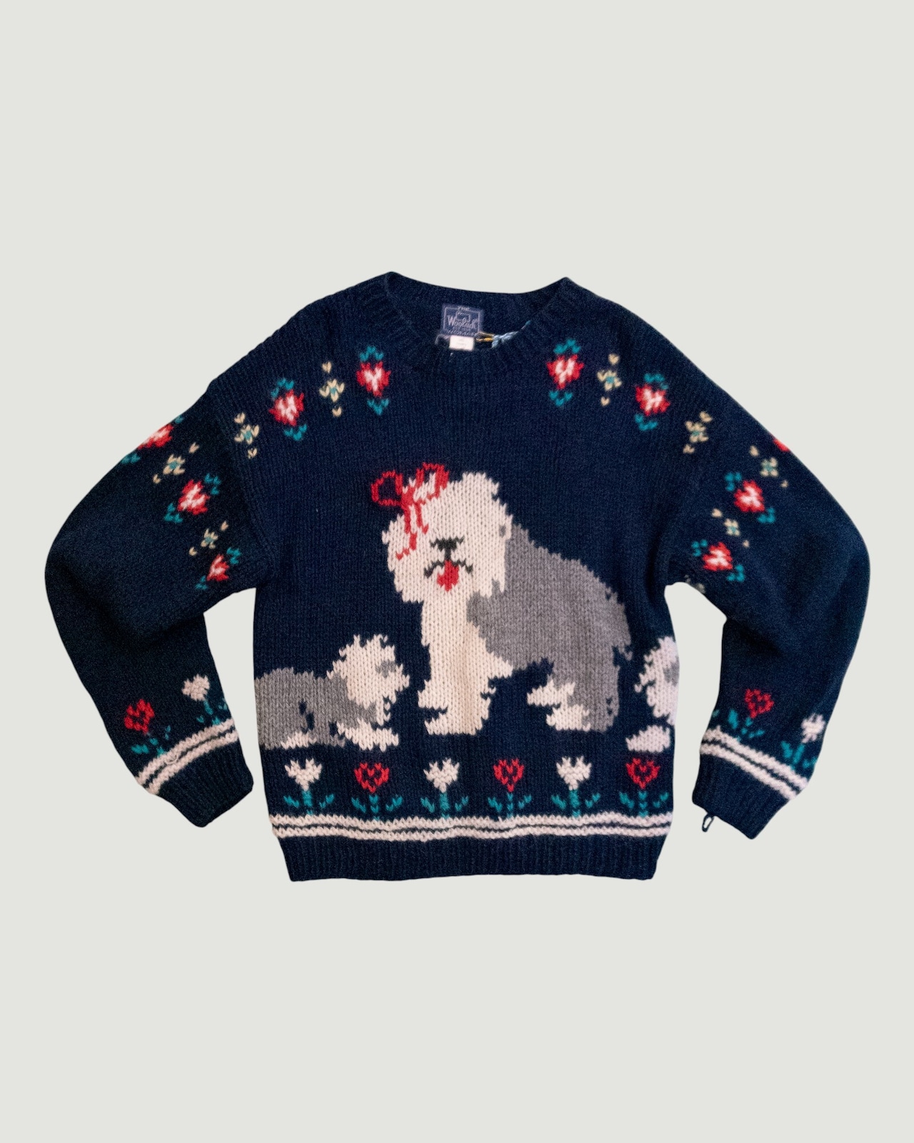 【古着】オールド・イングリッシュ・シープドッグのセーター - 1