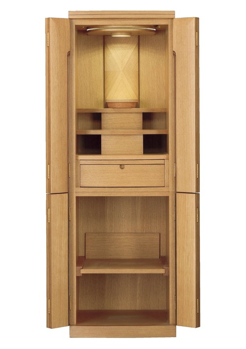 ナラのモダン台付仏壇 15×45（高さ135cm）｜KB-M-014