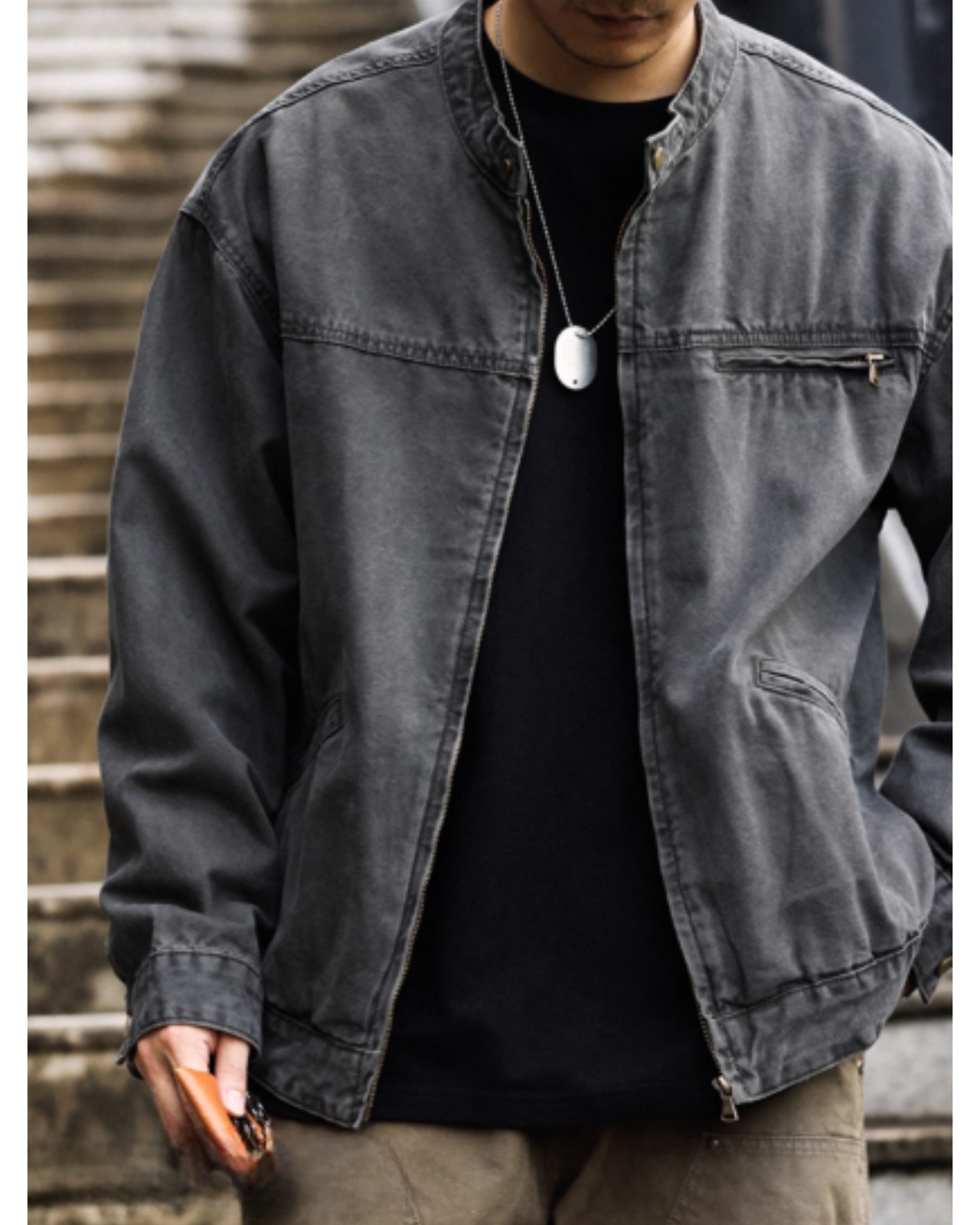 ウォッシュドデニムワークジャケット  TB1642・画像7