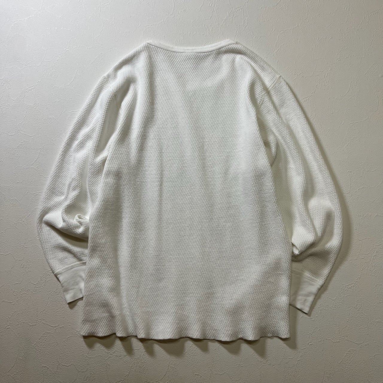USA製 古着 70's ヘインズ サーマル シャツ ロンT 白 古着 70年代