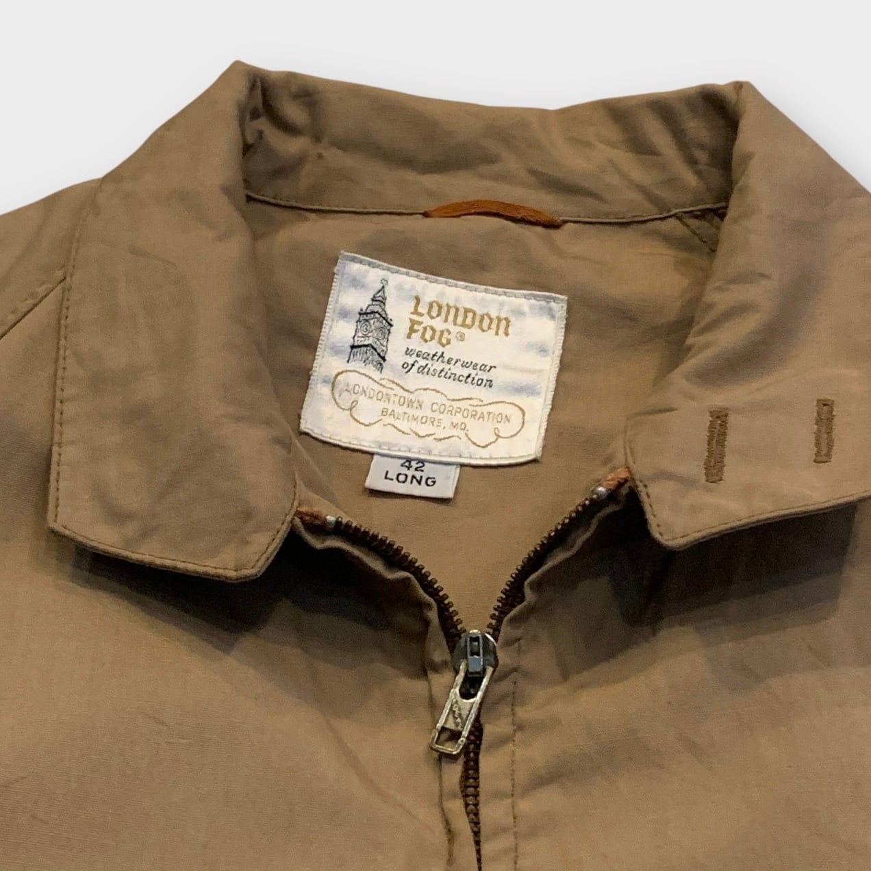 レオ2649 70年代LONDON FOGハリントンジャケットソリッド短丈 LONDON FOG ロンドンフォグ 70〜80年代 スイングトップ ハリントン