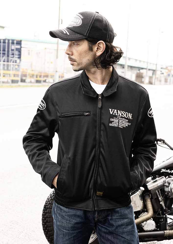 VSE26103S メッシュスウィングトップジャケット | vansonleathers