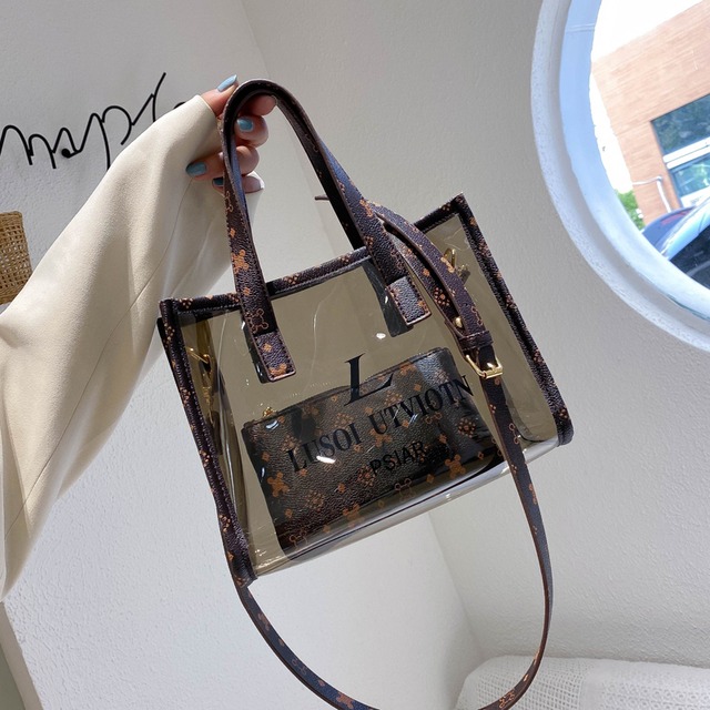 透明バッグウエスタンスタイル女性2020人気の新しい流行のファッションオールマッチショルダーバッグネットセレブリティメッセンジャーポータブルトートバッグ 手作りハンドバック45484739795