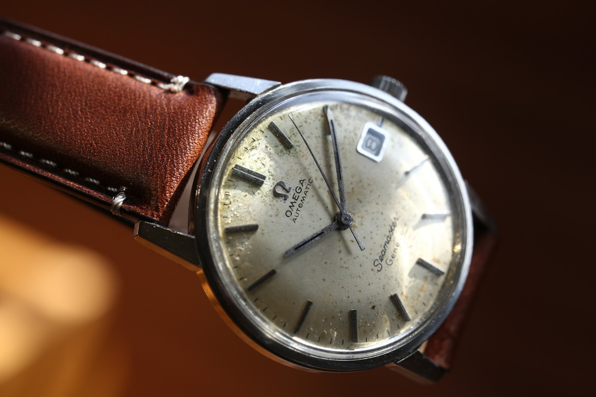 良品 正規品】 オメガ 円く 腕時計 ダブルネーム シーマスター  