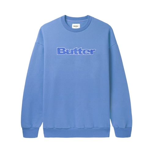 BUTTER GOODS【Cord Logo Crewneck Sweatshirt - Blue】