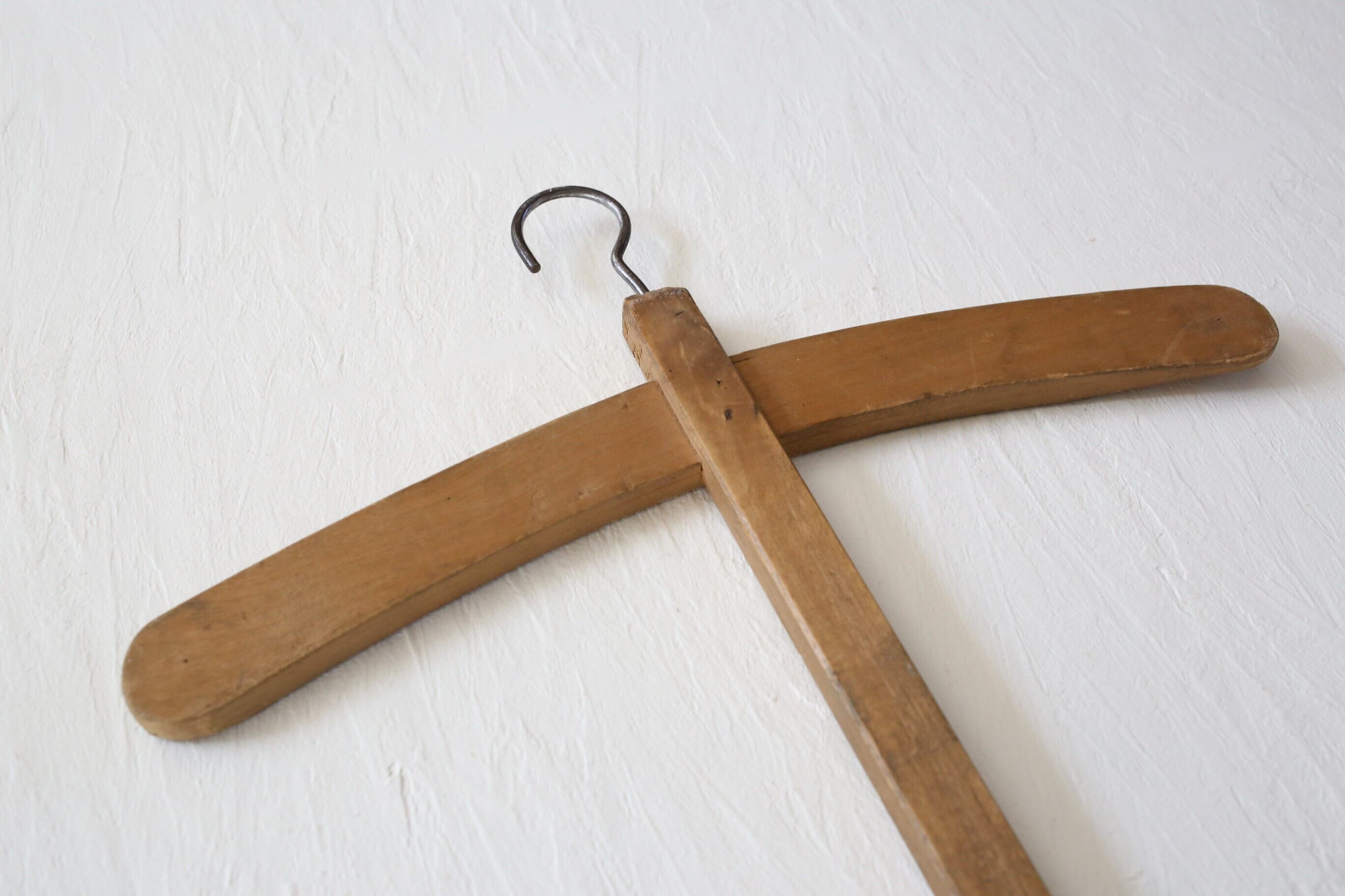 フランス アンティーク ヴィンテージ 木製 十字ハンガー N-04575