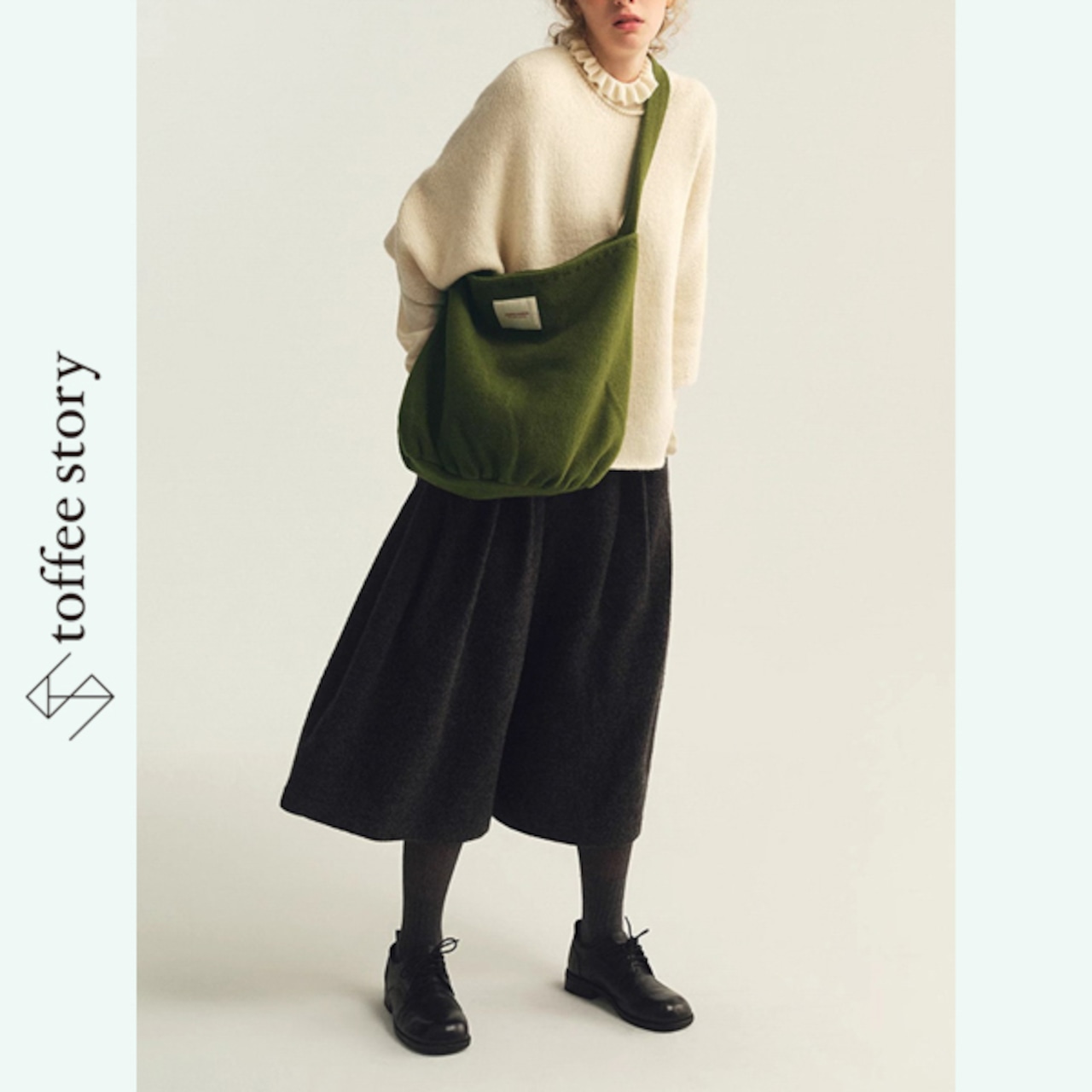 【2color】やさしさを編むニットショルダーバッグ 《P0309》