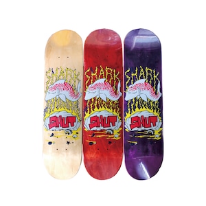 SHUT SHARK MINI DECK COMPLETE ASSORTED COLORS 7.125INCH デッキテープ付き(EBONY GRIP)