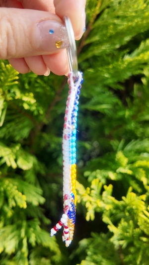 UA.Designerオリジナル手作りビーズ ウクライナ✖️日本　キーホルダー