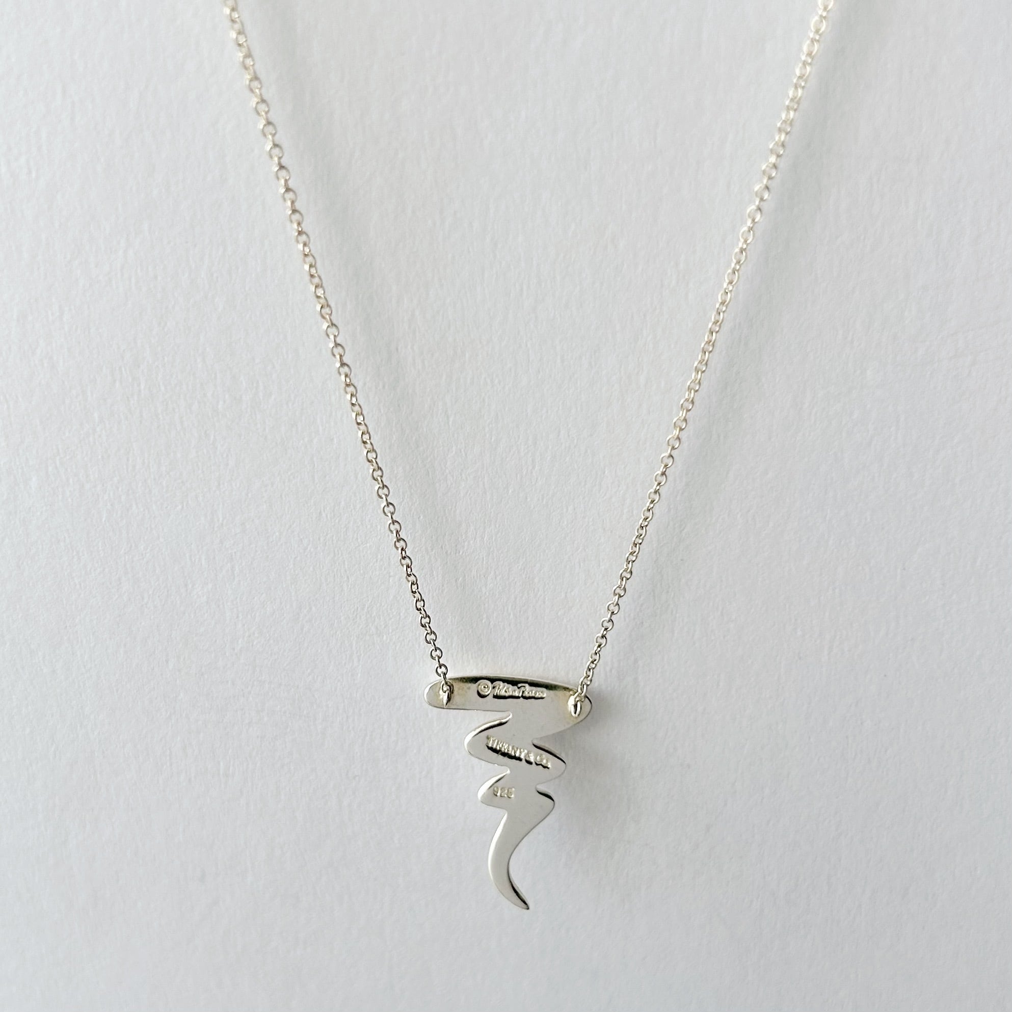 T7161】Tiffany&Co. scribble necklace/silver925/ティファニー