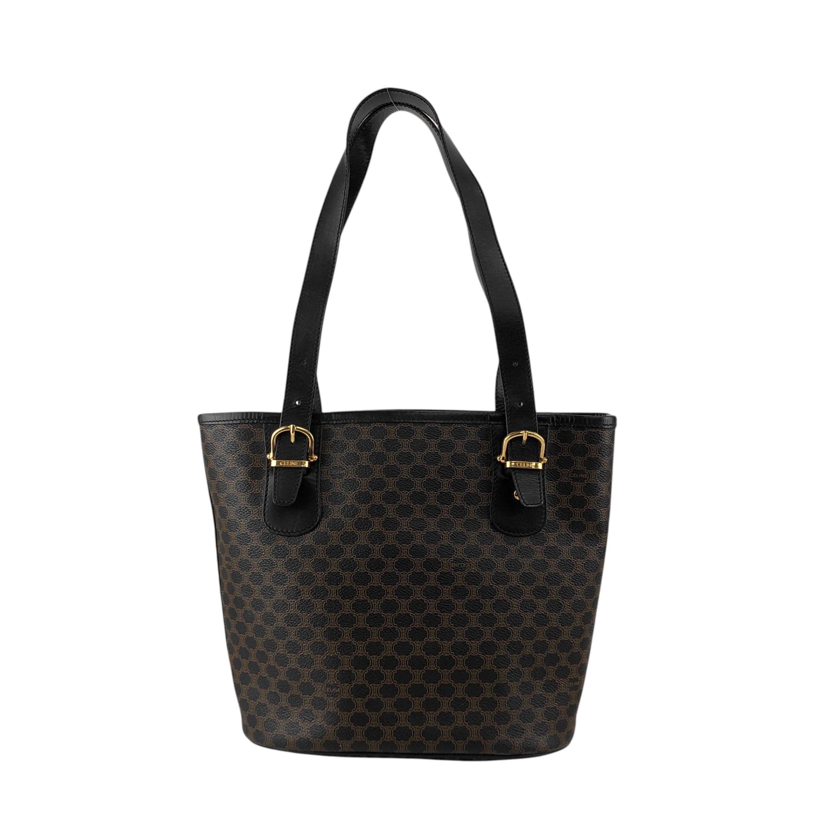 【新品 タグ付き】CELINE セリーヌ マカダム ブラック トートバッグ CELINE セリーヌ マカダム ハンドバッグ ブラック ブラゾン型押し PVC