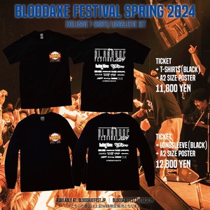 BLOODAXE FESTIVAL SPRING 2024 WEB限定ロンT(黒) XXLサイズ チケット、A2ポスター付きEXCLUSIVE SET