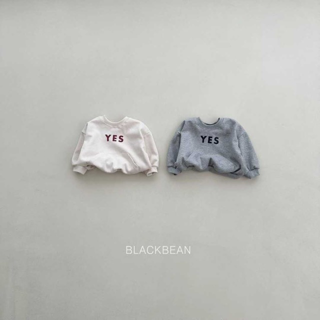 [即納S/M]≪blackbean≫yes sweatshirt melange (kids)12