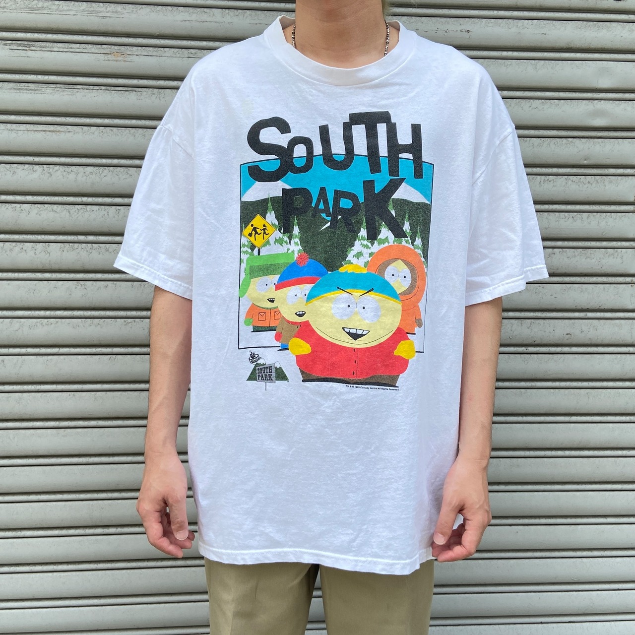 90s 00s サウスパーク　キャラクターTシャツ　プリントt ホワイト　XL