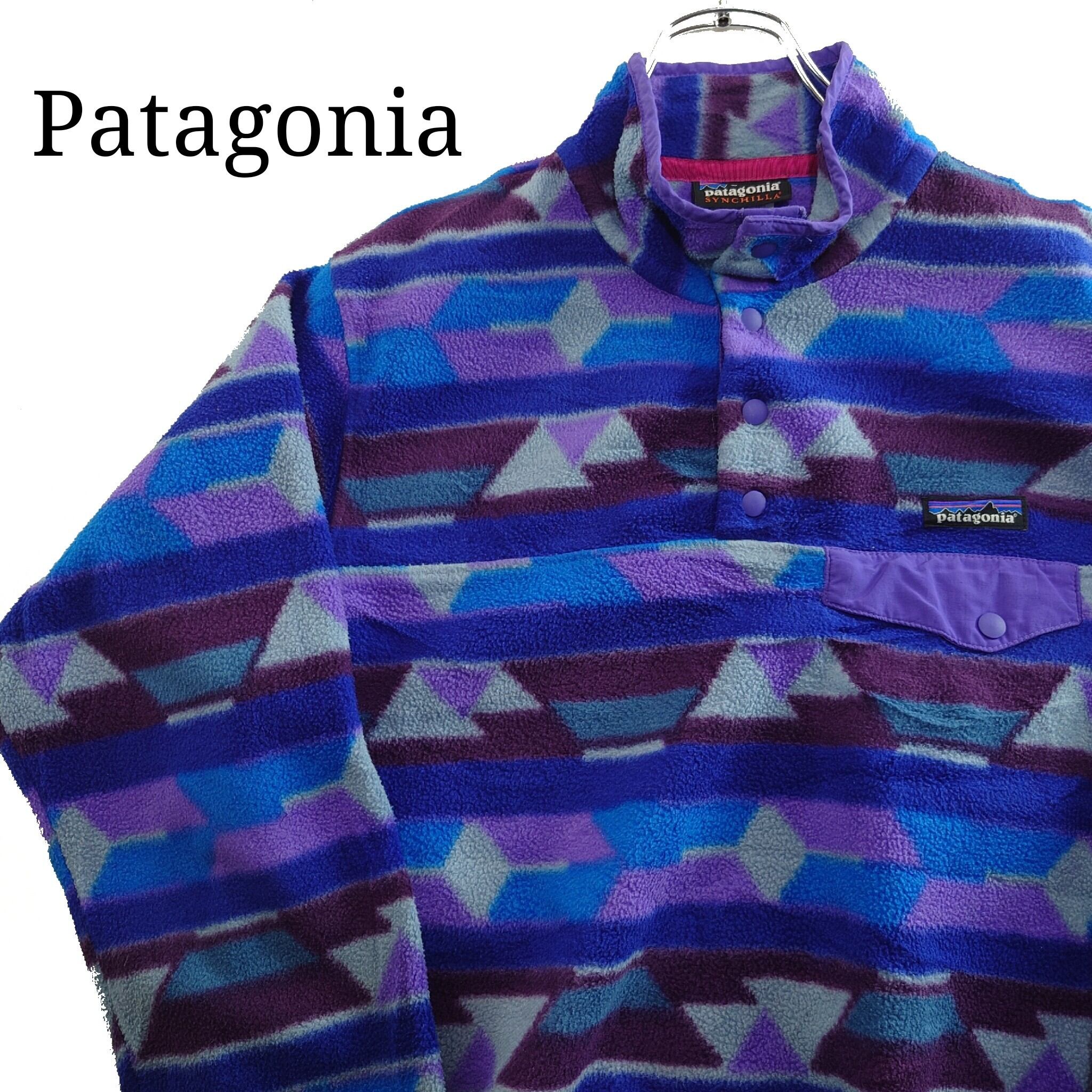 希少デザイン】Patagonia パタゴニア 総柄フリース スナップT