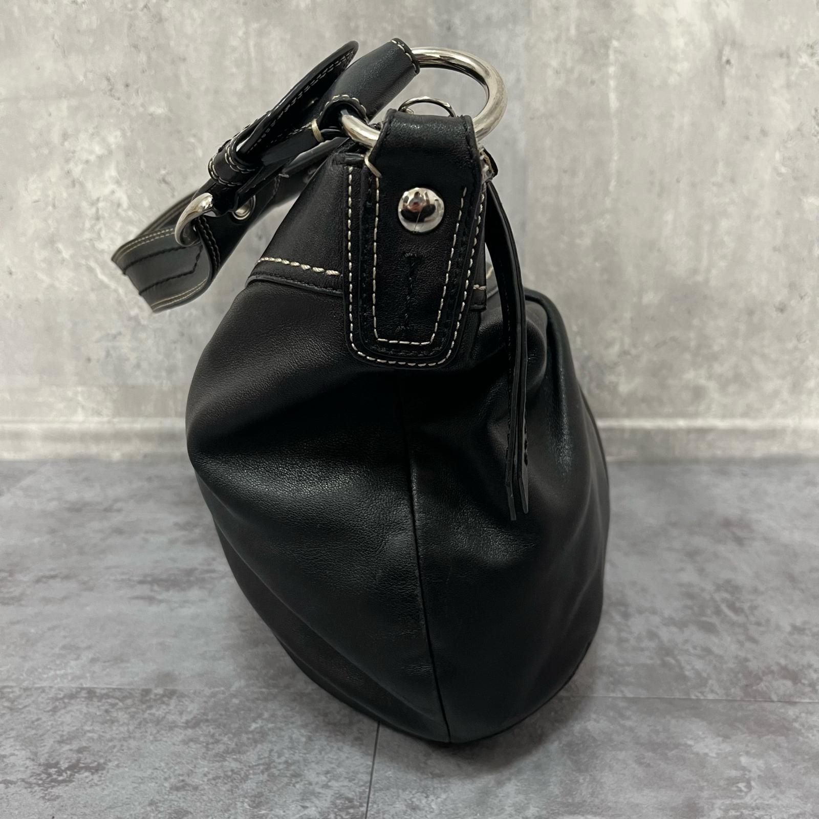 COACH コーチ ショルダーバッグ 肩掛け ブラック レザー ブラック