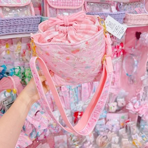 【N4】41-3巾着ショルダーバッグ（キーホルダー付き）