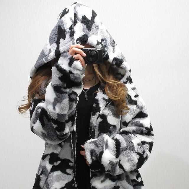 カモフラ 迷彩柄 シャギーボア パーカー | @YUG ～ project by yugstyle